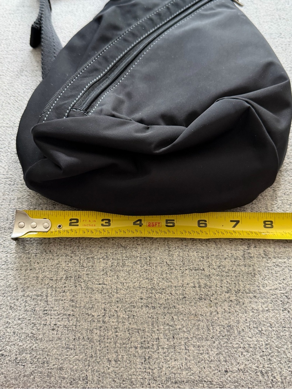 Black Sling Crossbody Bag - Minimal Everyday Carry - Picture 6 of 6